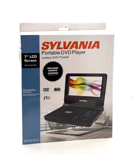 Sylvania SDVD7014 Black 7" Portable DVD Player - New In Box
