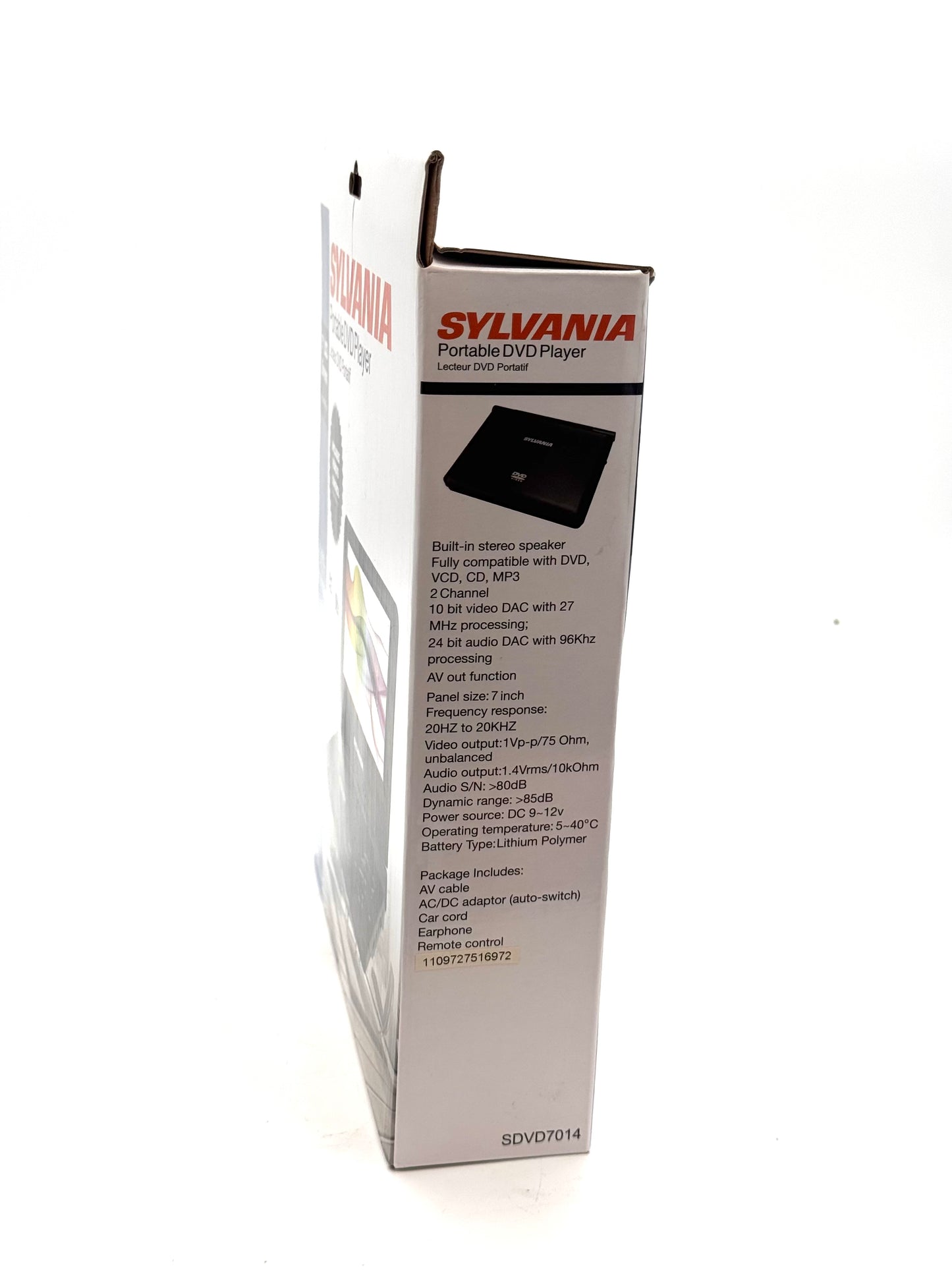 Sylvania SDVD7014 Black 7" Portable DVD Player - New In Box