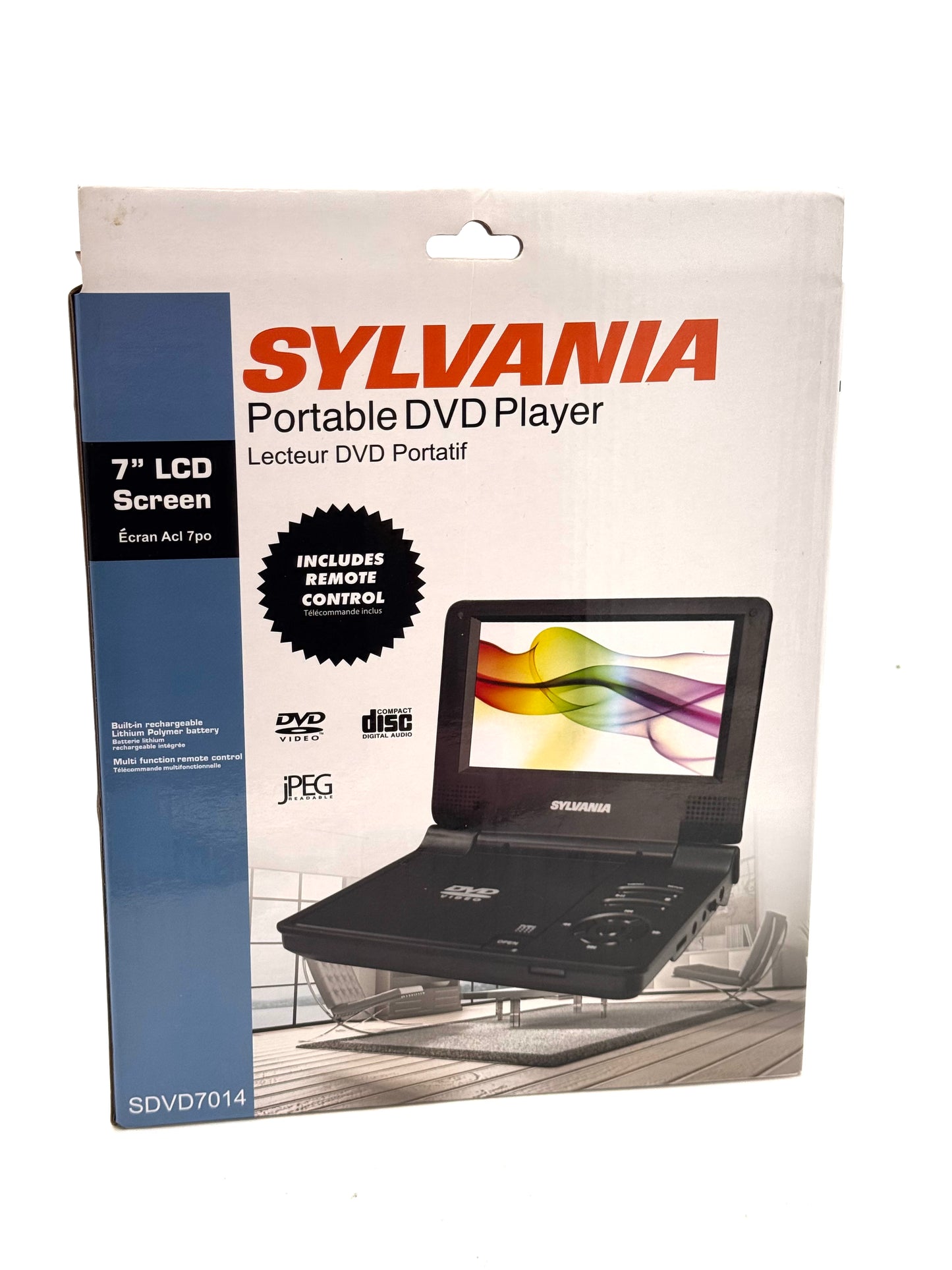 Sylvania SDVD7014 Black 7" Portable DVD Player - New In Box