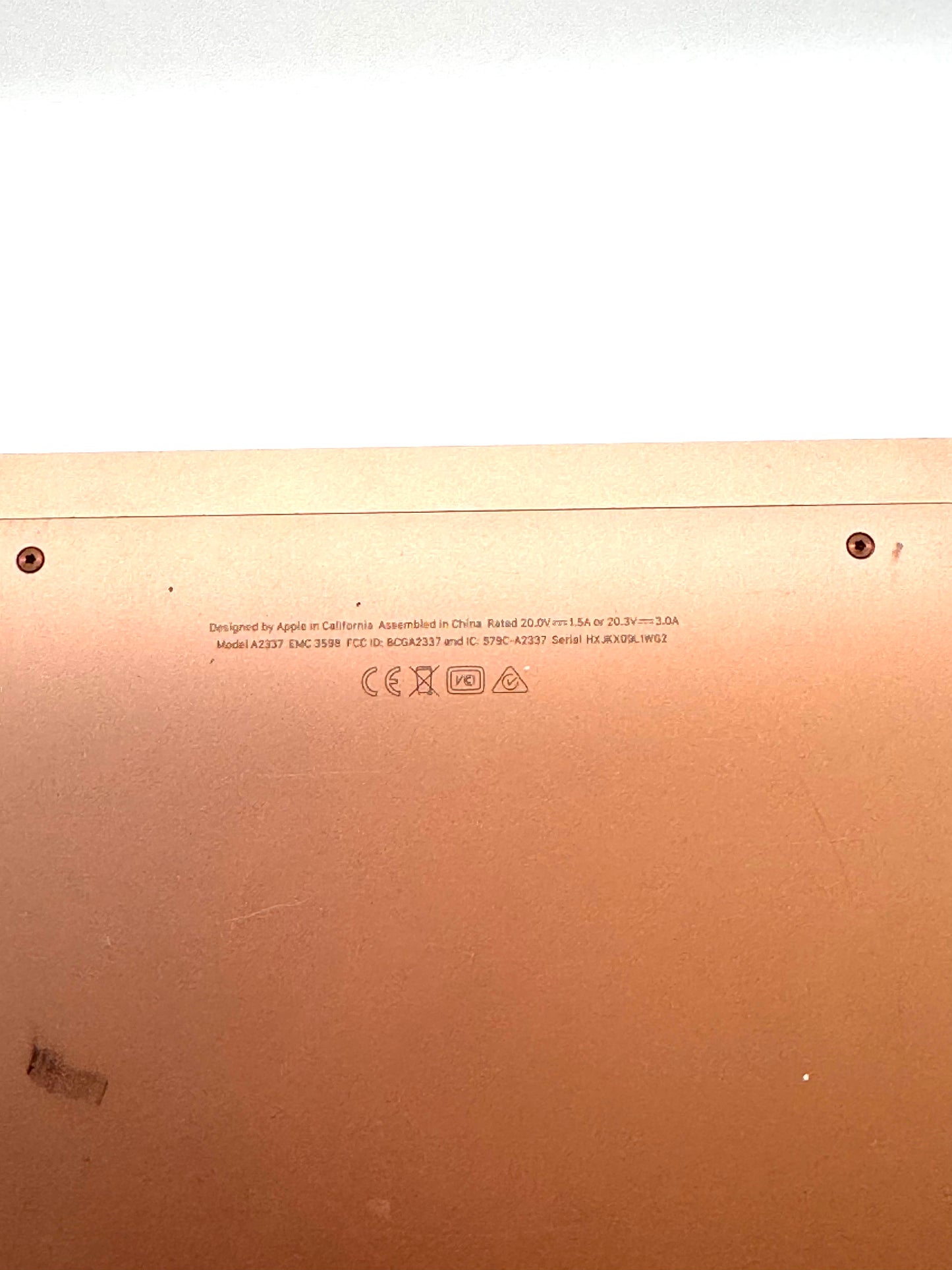 Apple MacBook Air 13" M1 A2337 2020 - BROKEN - Rose Gold
