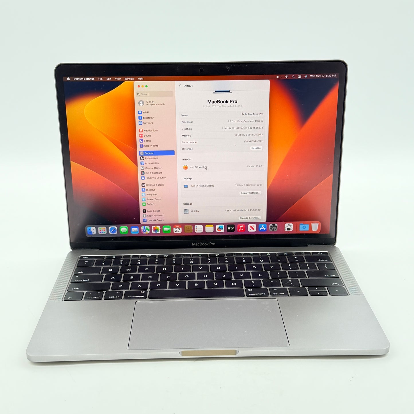Apple MacBook Pro 13" A1708 2017 Core i5 8GB RAM 512GB SSD Black
