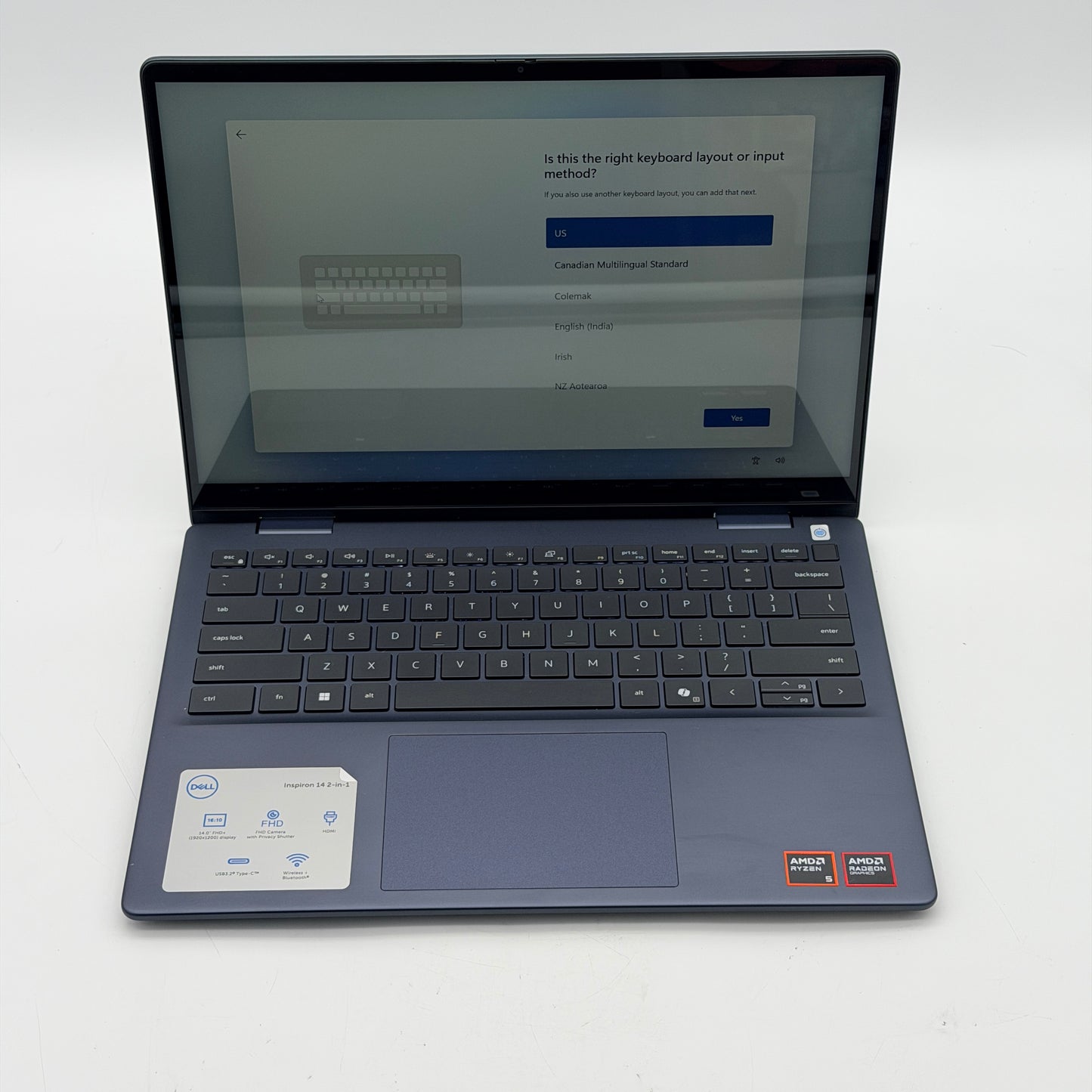 Dell Inspiron 14 2-in-1 7445 14" Touch Ryzen 5 8640HS 8GB RAM 512GB SSD Blue Open Box