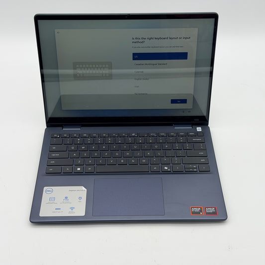 Dell Inspiron 14 2-in-1 7445 14" Touch Ryzen 5 8640HS 8GB RAM 512GB SSD Blue Open Box