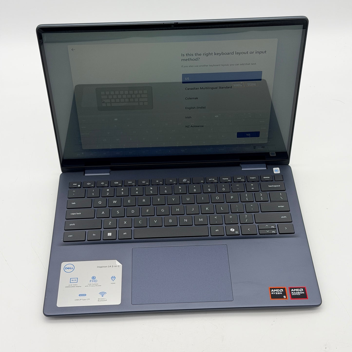 Dell Inspiron 14 2-in-1 7445 14" Touch Ryzen 5 8640HS 8GB RAM 512GB SSD Blue Open Box