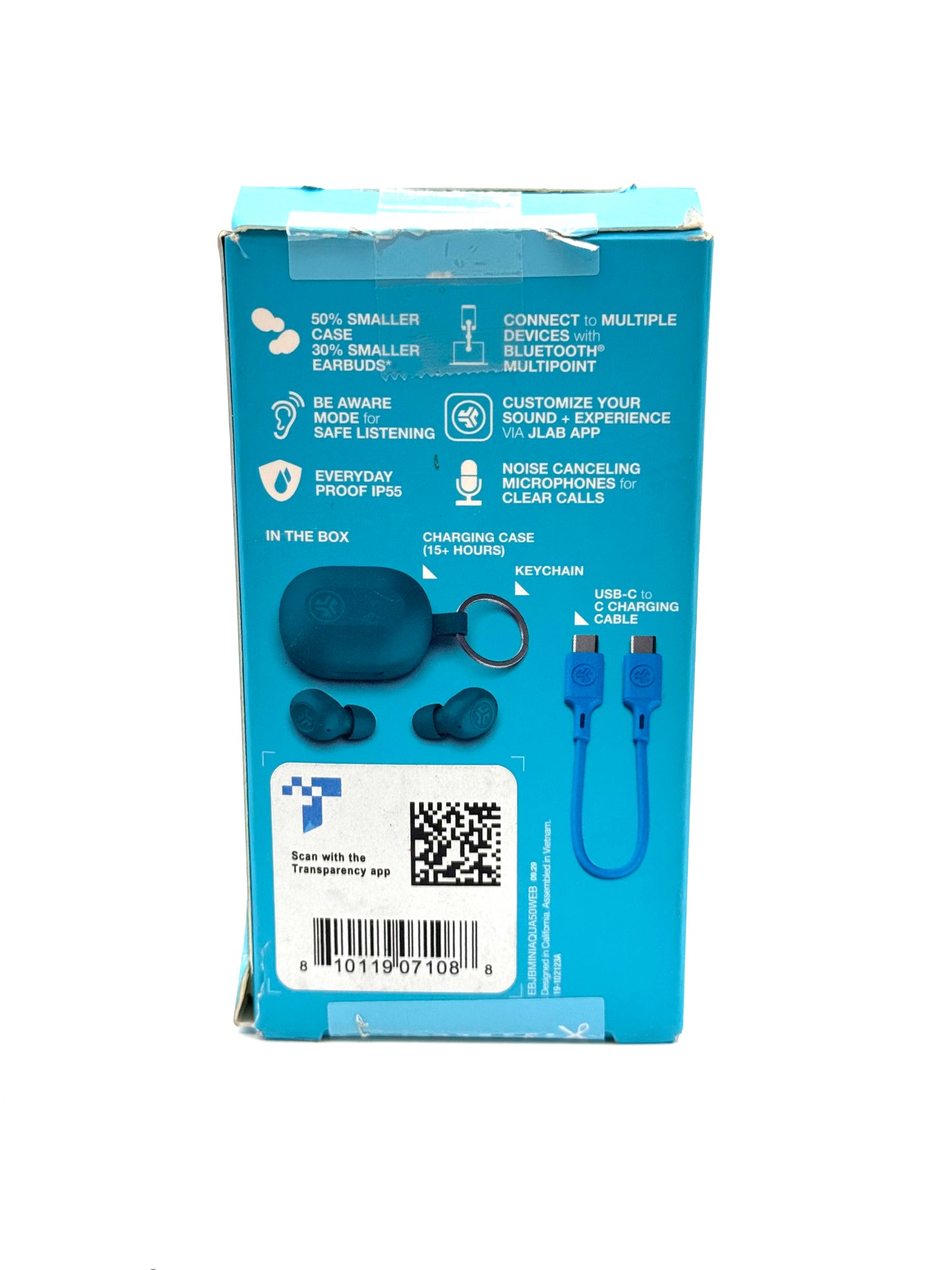 JLab JBudsMini Headphones - New In Box - Blue