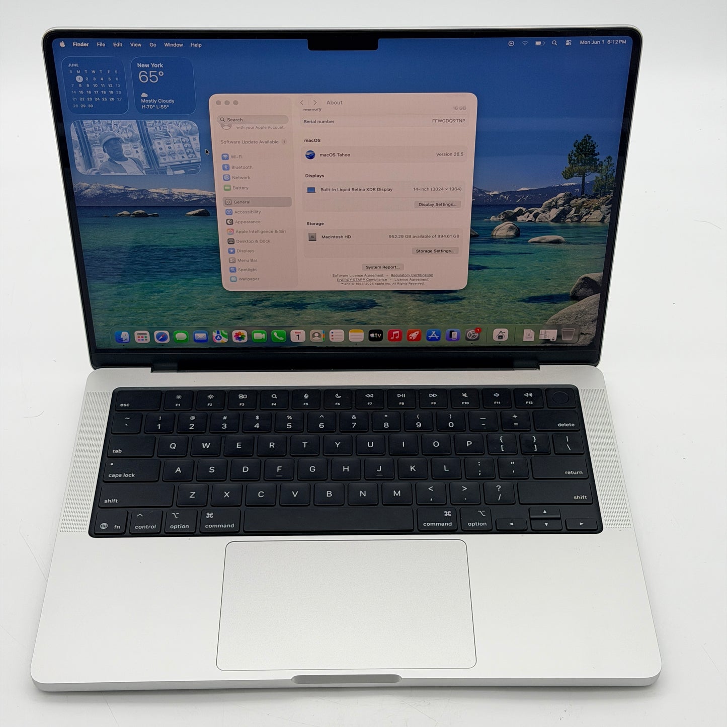 Apple MacBook Pro 14-inch A3434 2025 Silver M5 16GB RAM 1TB SSD Laptop