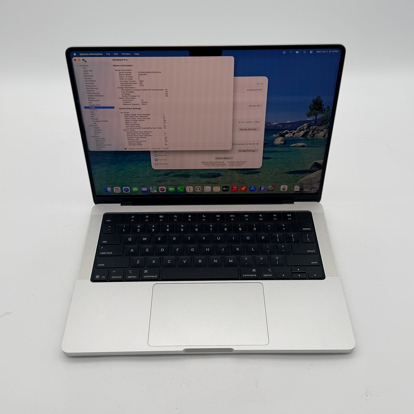 Apple MacBook Pro 14-inch A3434 2025 Silver M5 16GB RAM 1TB SSD Laptop