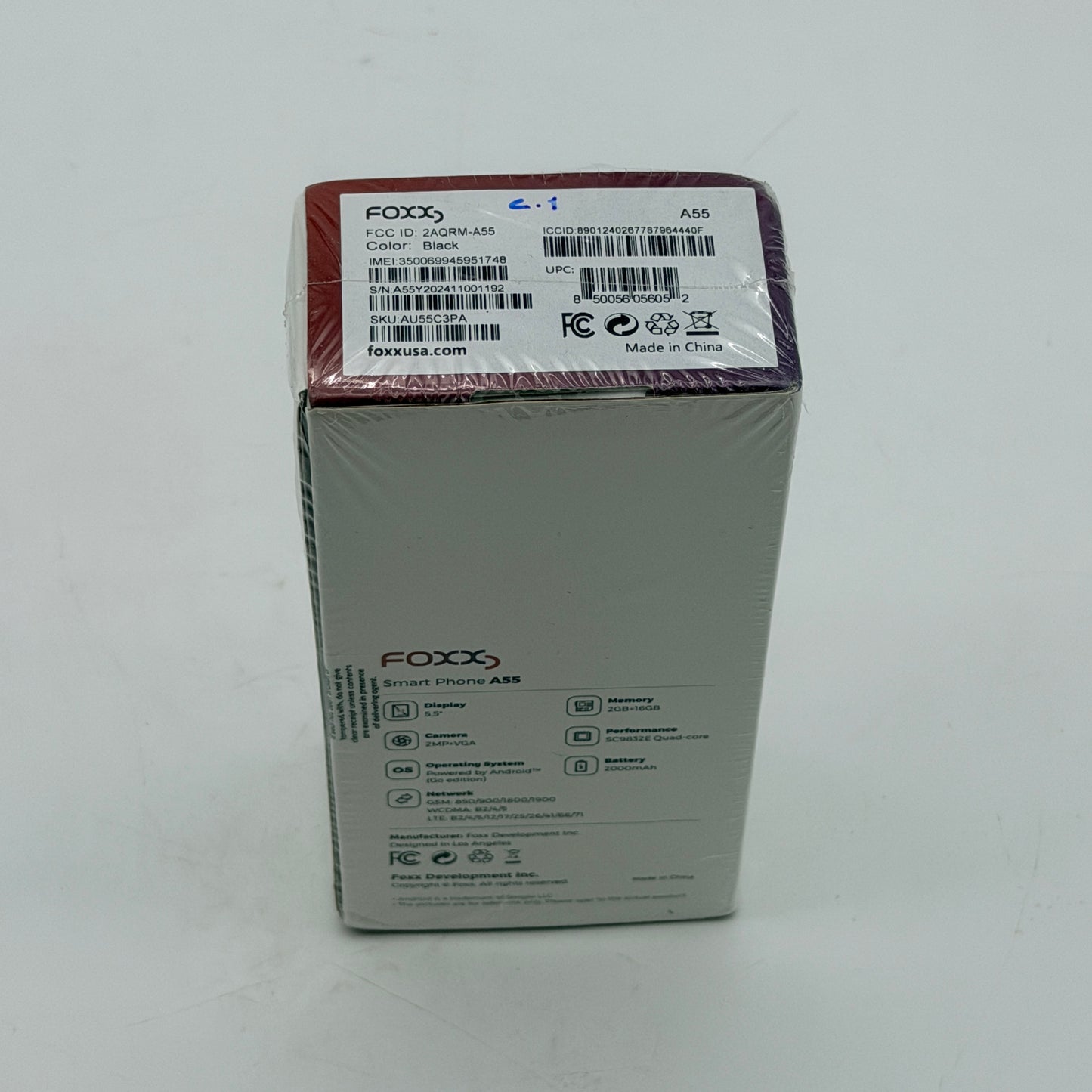 Factory Sealed/New In Box Foxx A55 5.5" Android Go Smartphone 16GB GSM