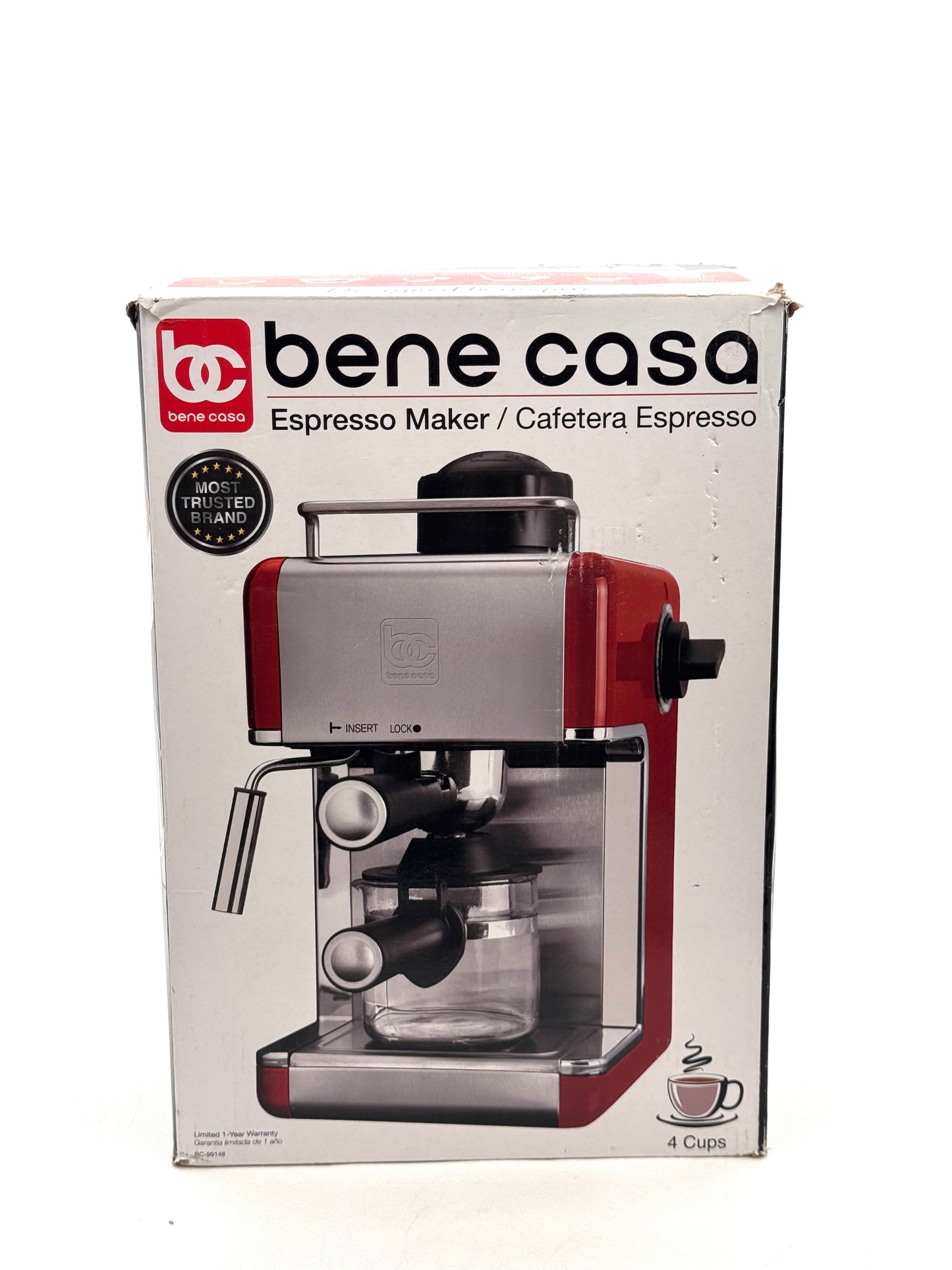 Bene Casa Espresso Maker (4 Cups) - New In Box -