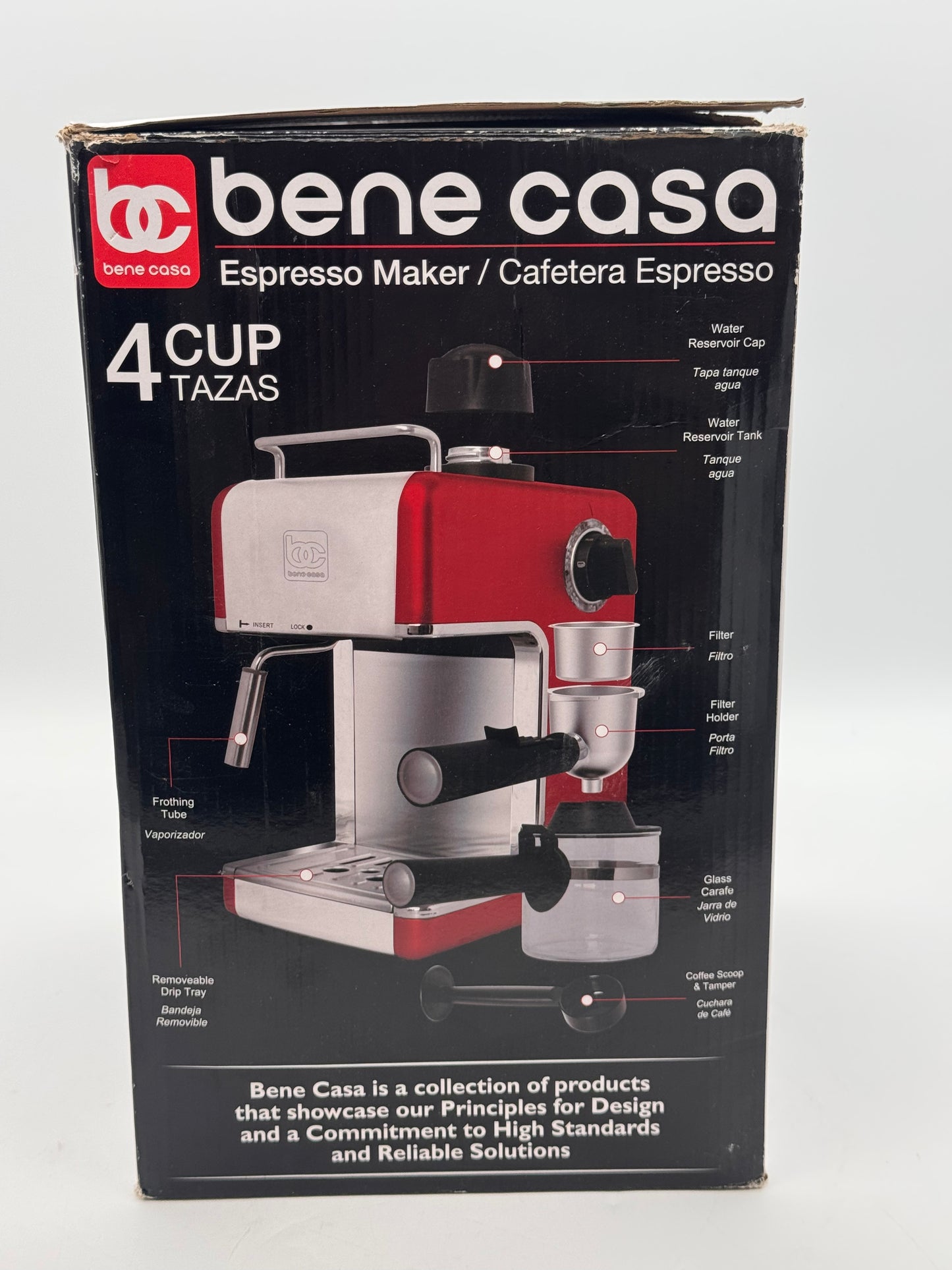 Bene Casa Espresso Maker (4 Cups) - New In Box -