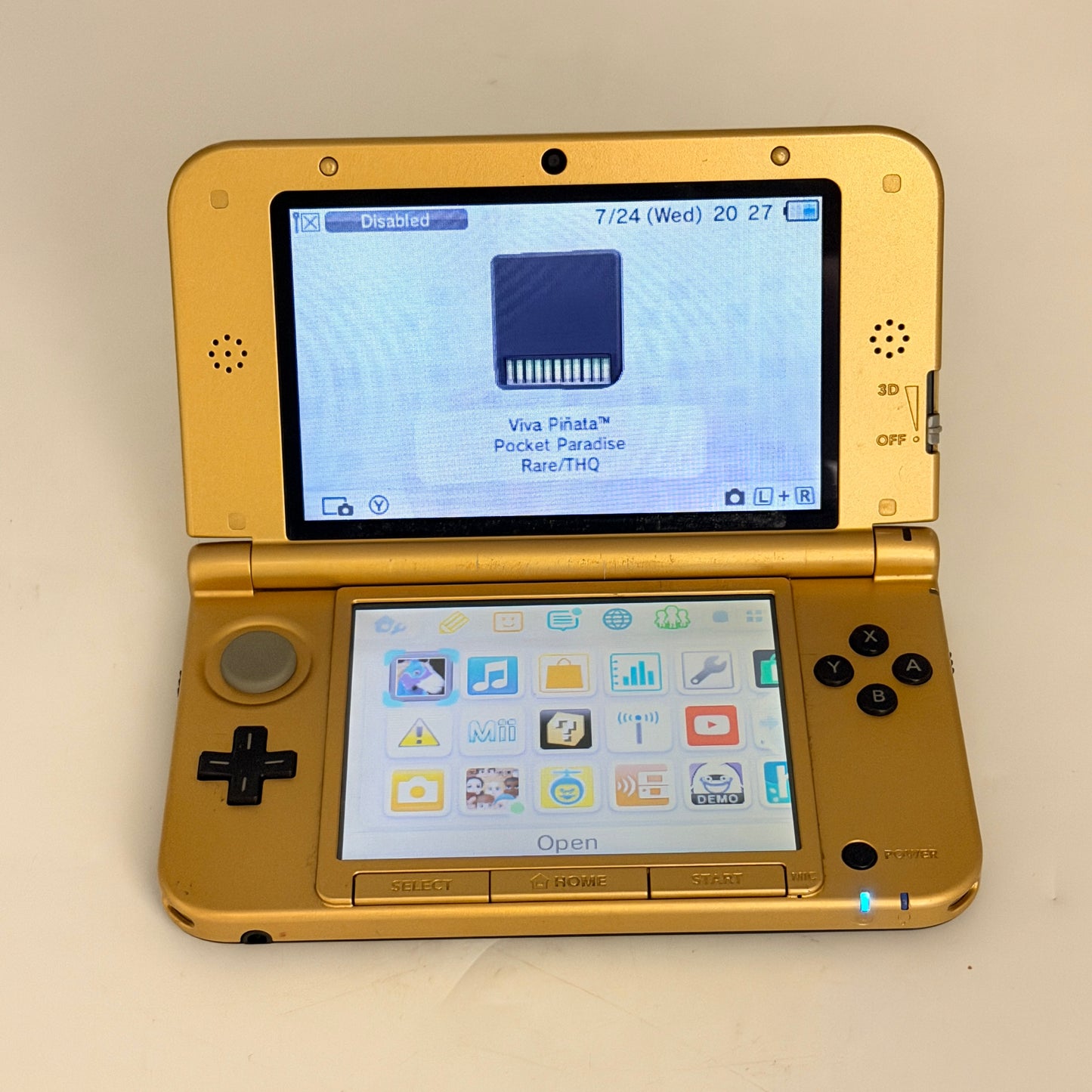 Nintendo 3DS XL Zelda Edition SPR-003 Black Console Only Tested Working Used