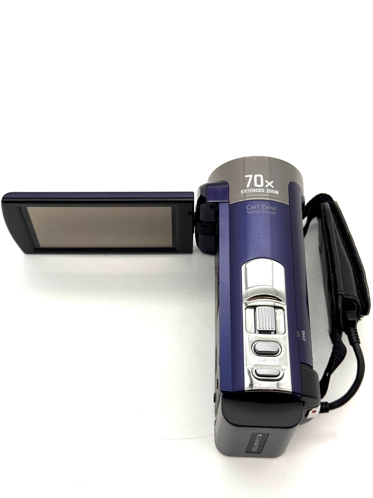 Sony Handycam DCR-SX45 Blue Bundle 3 Batteries Case Charger Tested MINT Grade A