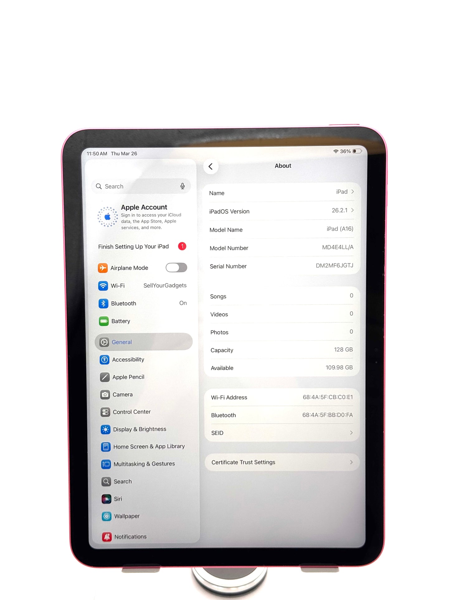Apple iPad (11th Gen) A16 (2025) 128GB - Wi-Fi Only