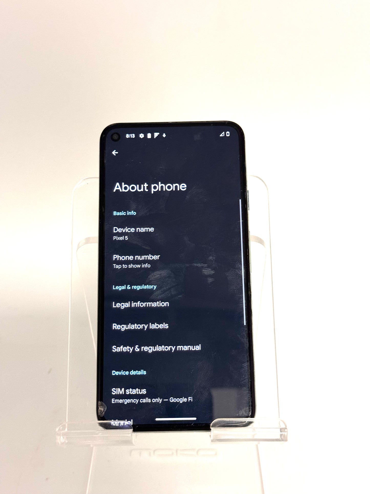Google Pixel 5 128GB Unlocked Green - Broken Screen