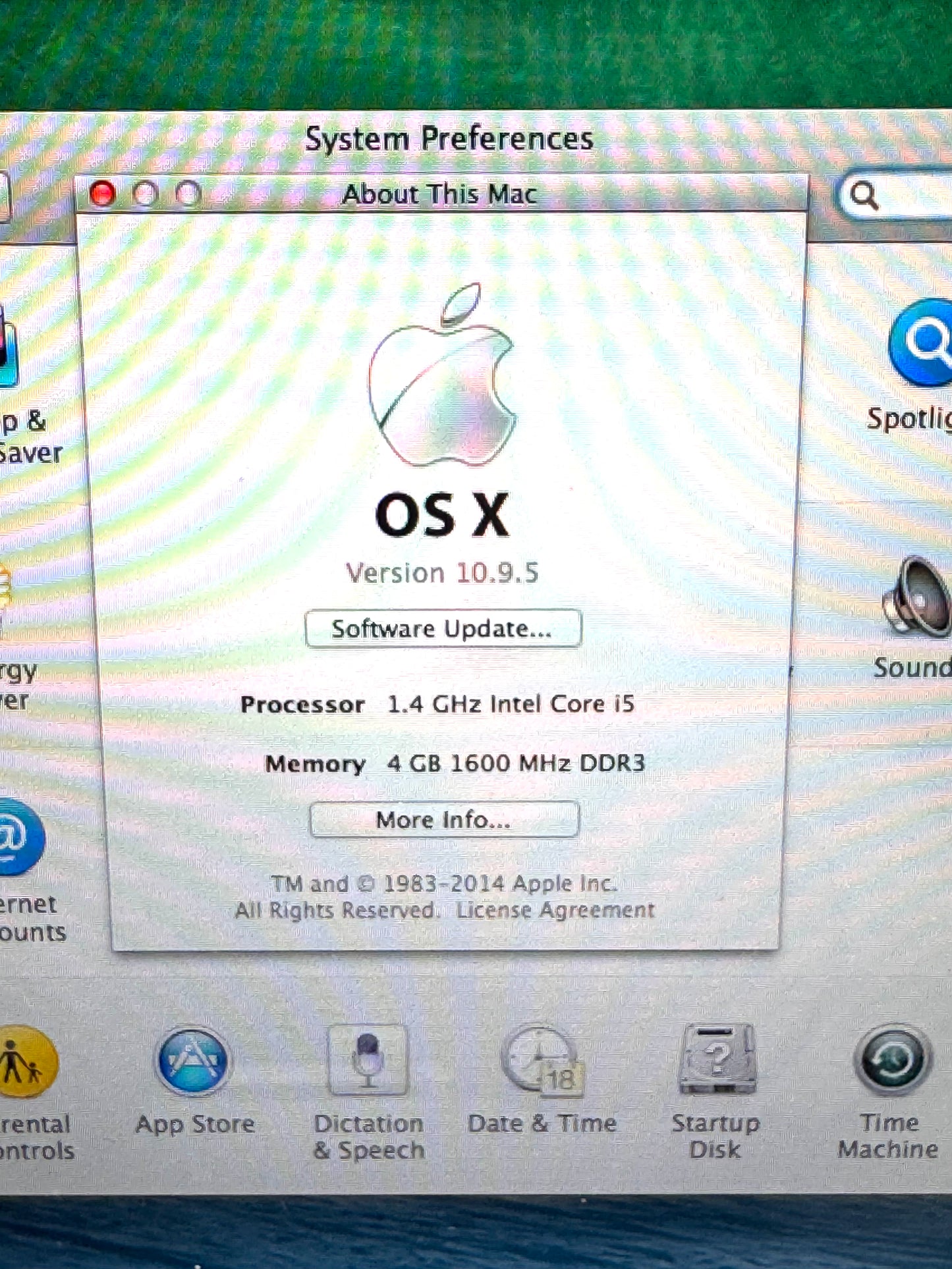Apple MacBook Air 11" A1465 2014 11-inch Core i3 4GB 128GB Silver