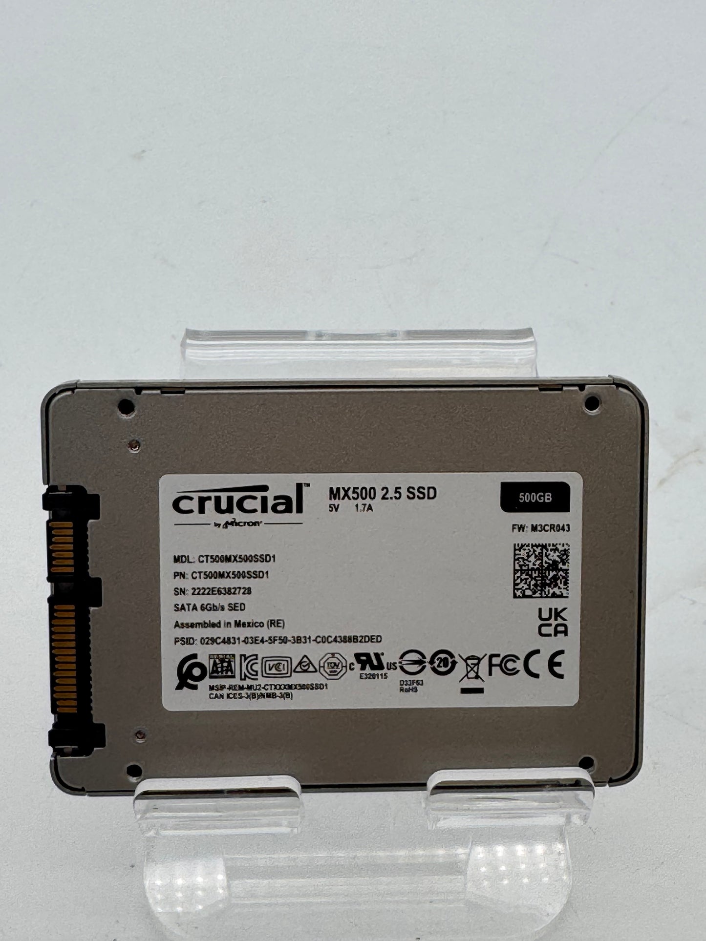 Crucial MX500 500GB 2.5" SATA SSD Gray