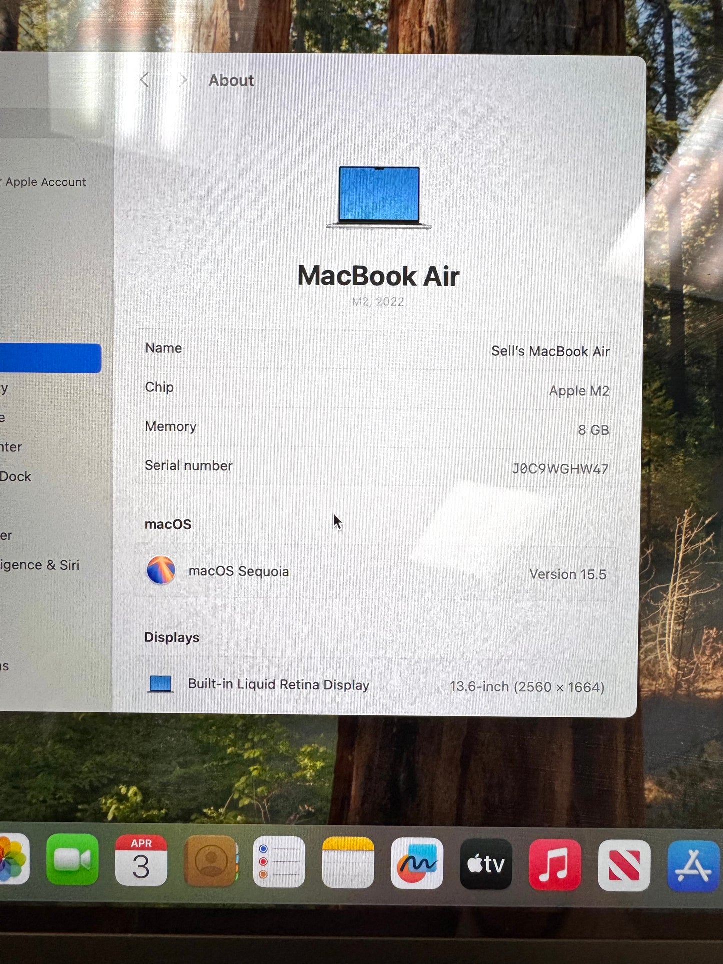 Apple MacBook Air 13-inch M2 A2681 2023 8GB 256GB Gray