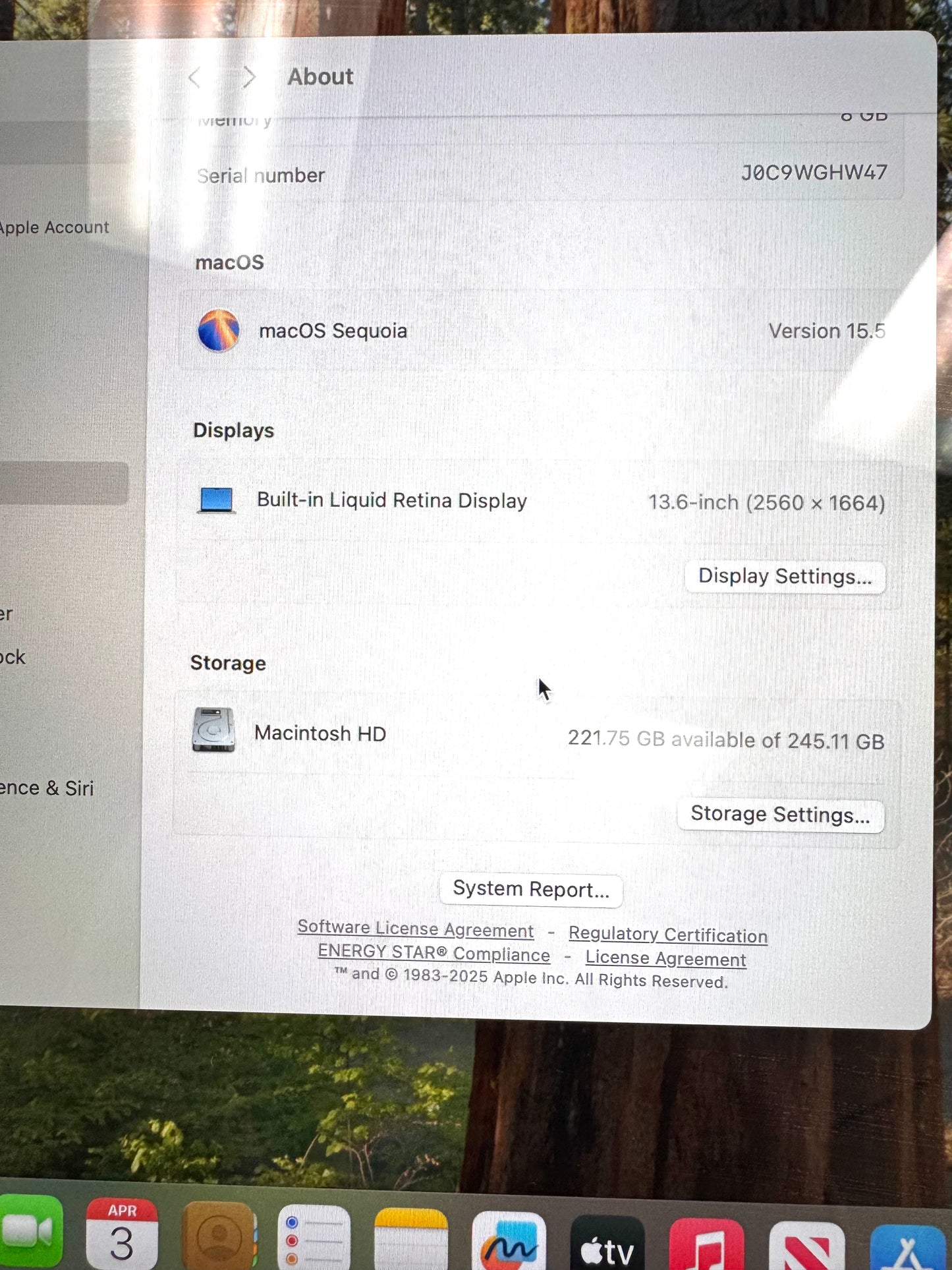 Apple MacBook Air 13-inch M2 A2681 2023 8GB 256GB Gray