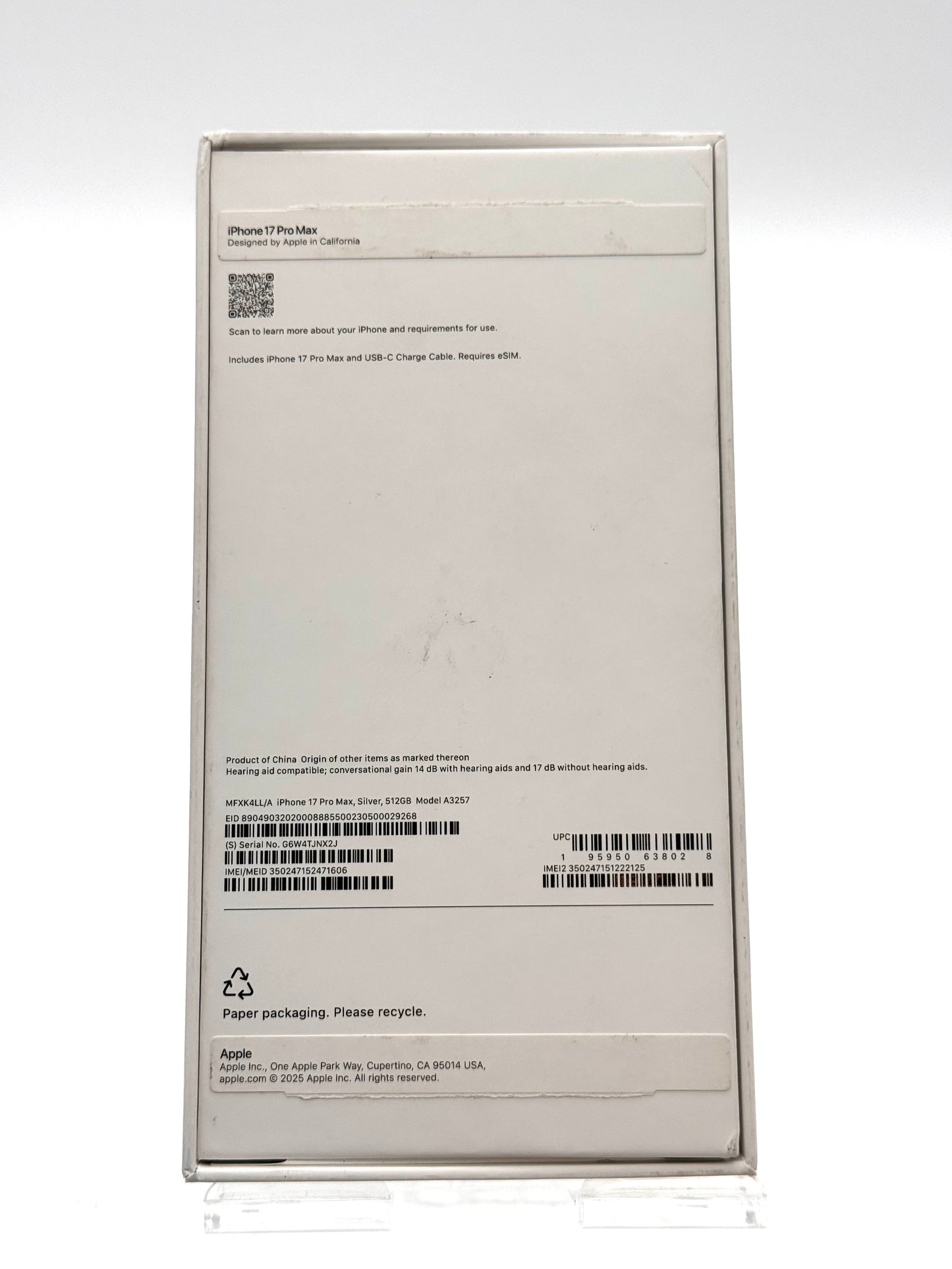 Apple iPhone 17 Pro Max 512GB Silver