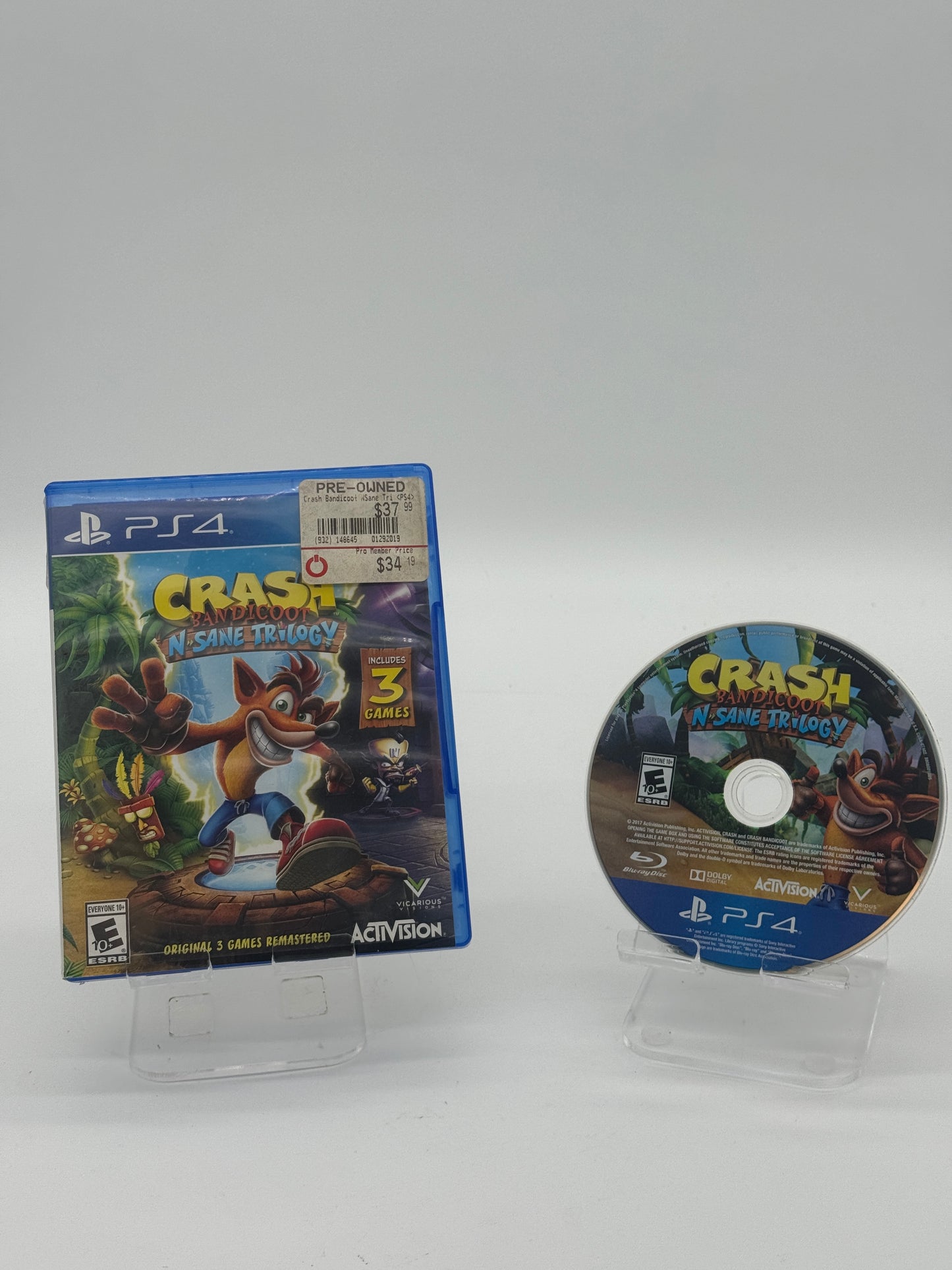 PlayStation 4 Crash Bandicoot N. Sane Trilogy - Used with Box