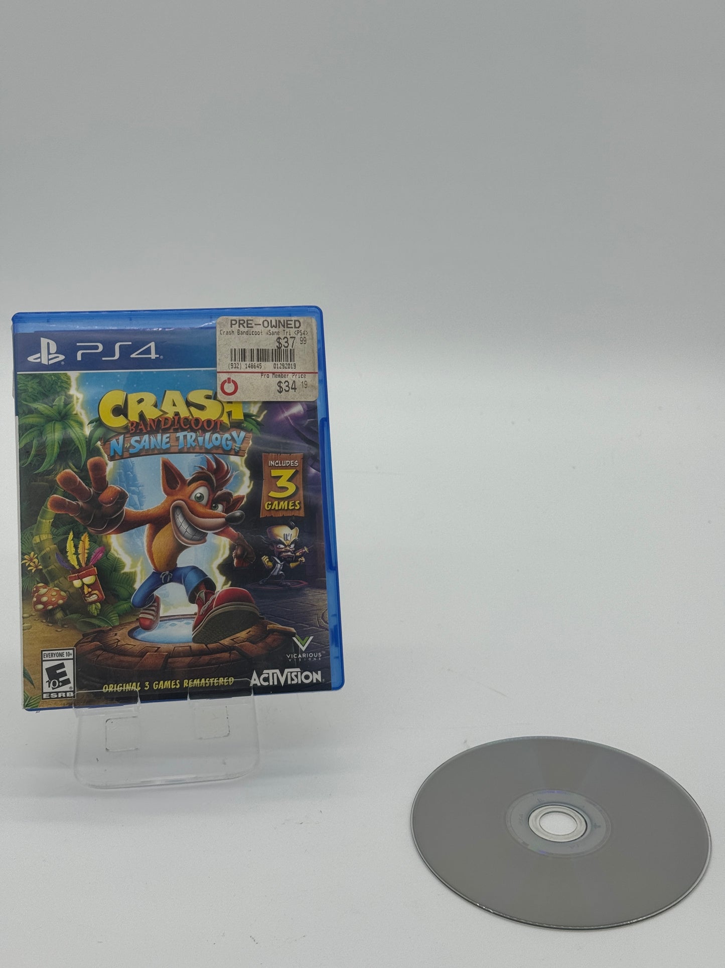 PlayStation 4 Crash Bandicoot N. Sane Trilogy - Used with Box