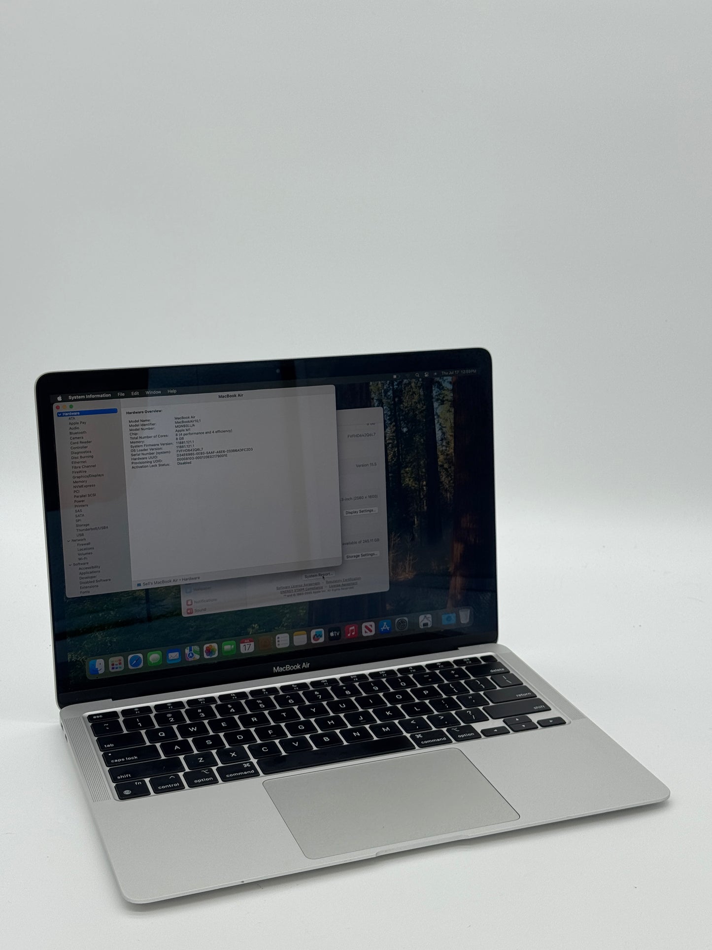 Apple MacBook Air M1 A2337 (2020) - 256GB, 8GB RAM, Gray - Used