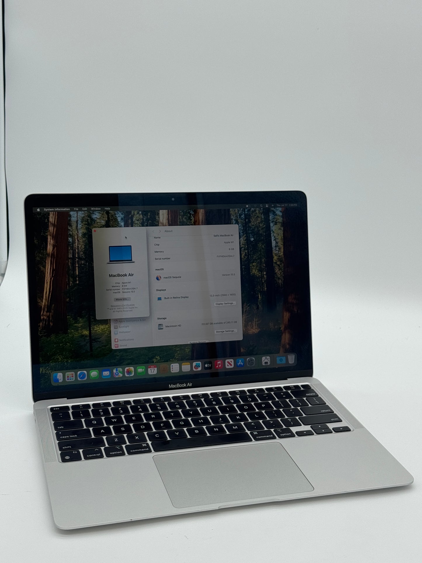 Apple MacBook Air M1 A2337 (2020) - 256GB, 8GB RAM, Gray - Used