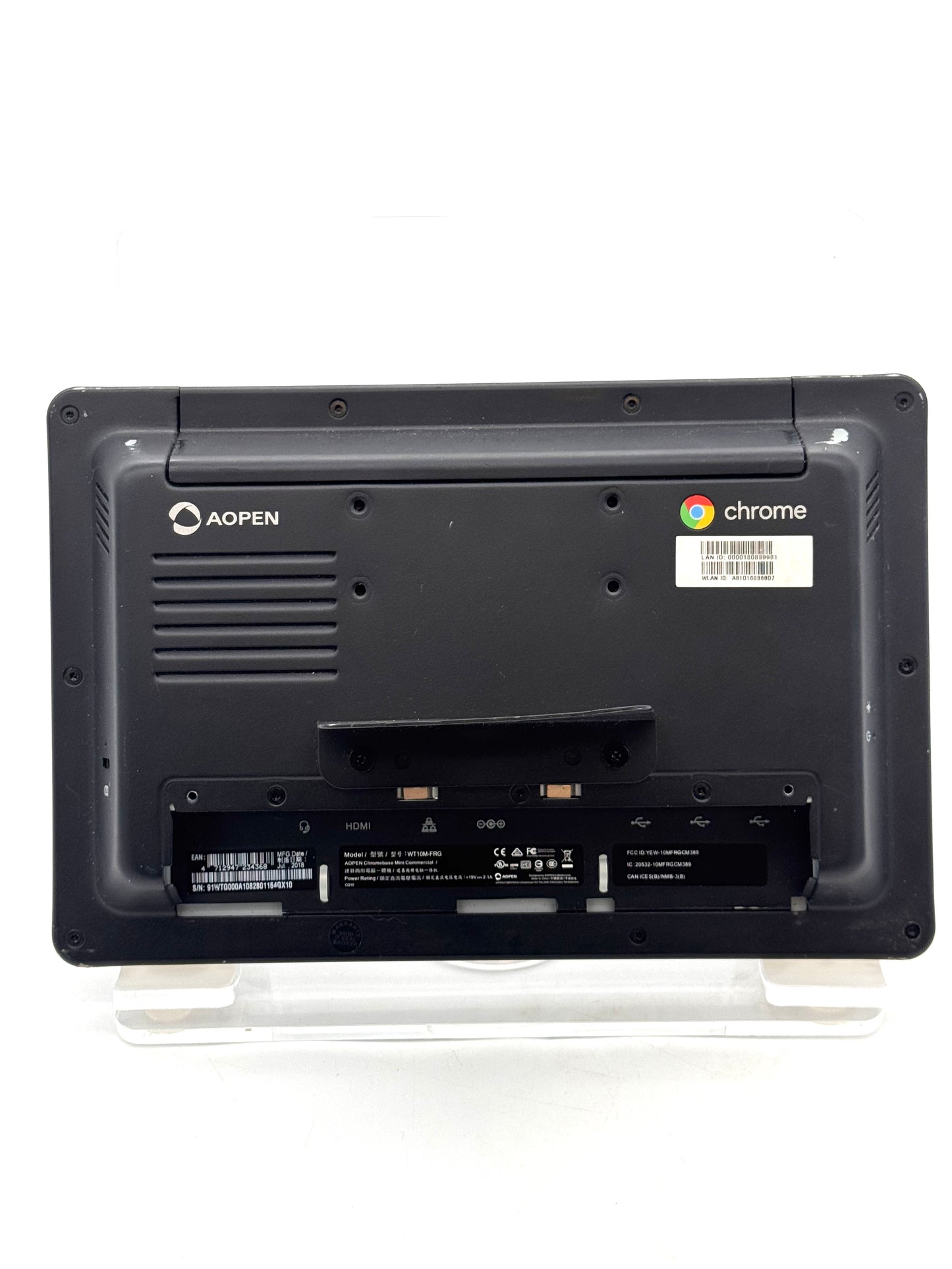 Aopen Chromebase Mini WT10M-FRG 10.1 Touchscreen Kiosk AIO ChromeOS W/ Power