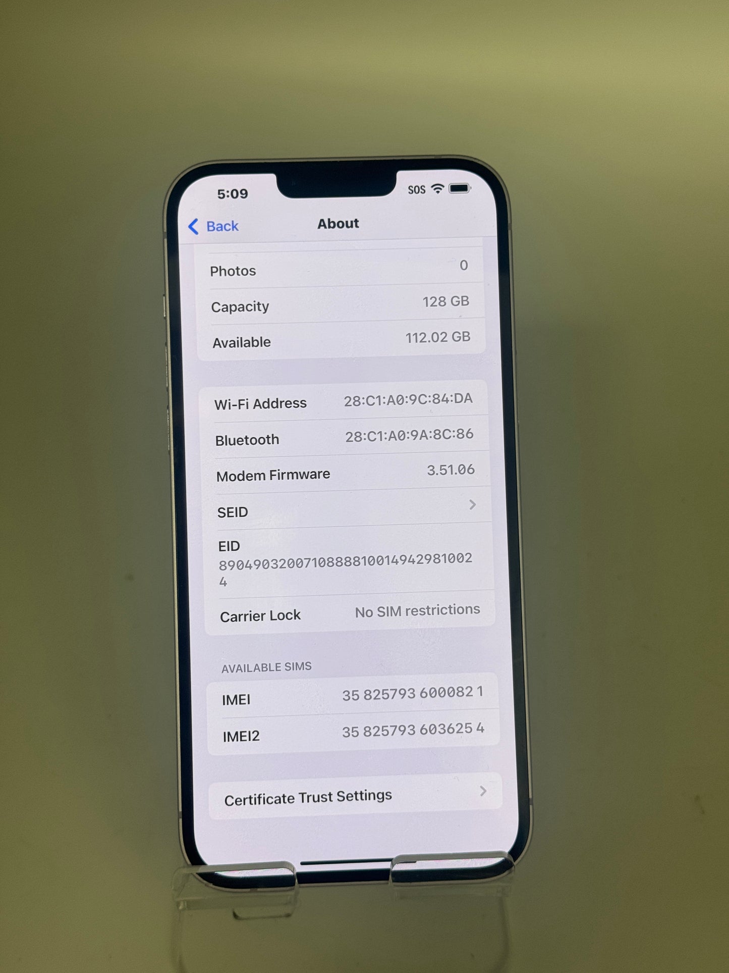 Apple iPhone 14 Plus - 128GB - Purple - Unlocked - Clean IMEI - 95% Battery Health
