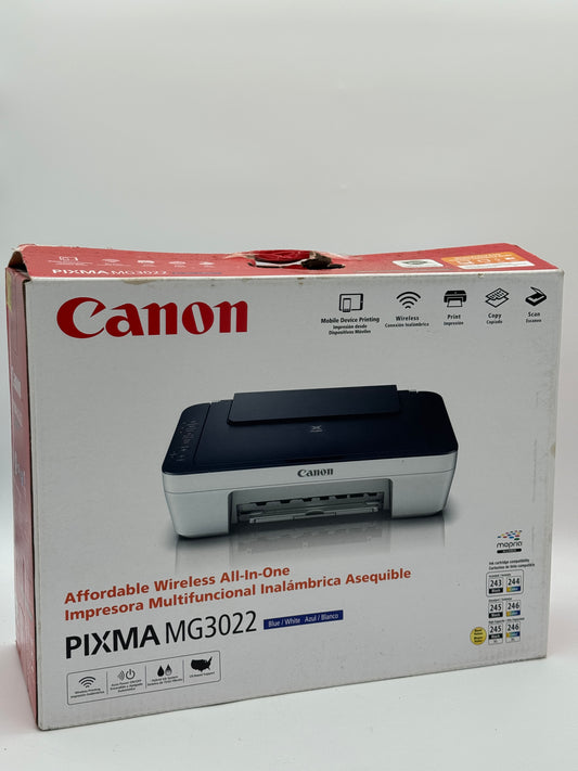 Canon Pixma MG3022 Wireless All-In-One Printer - New In Box - White