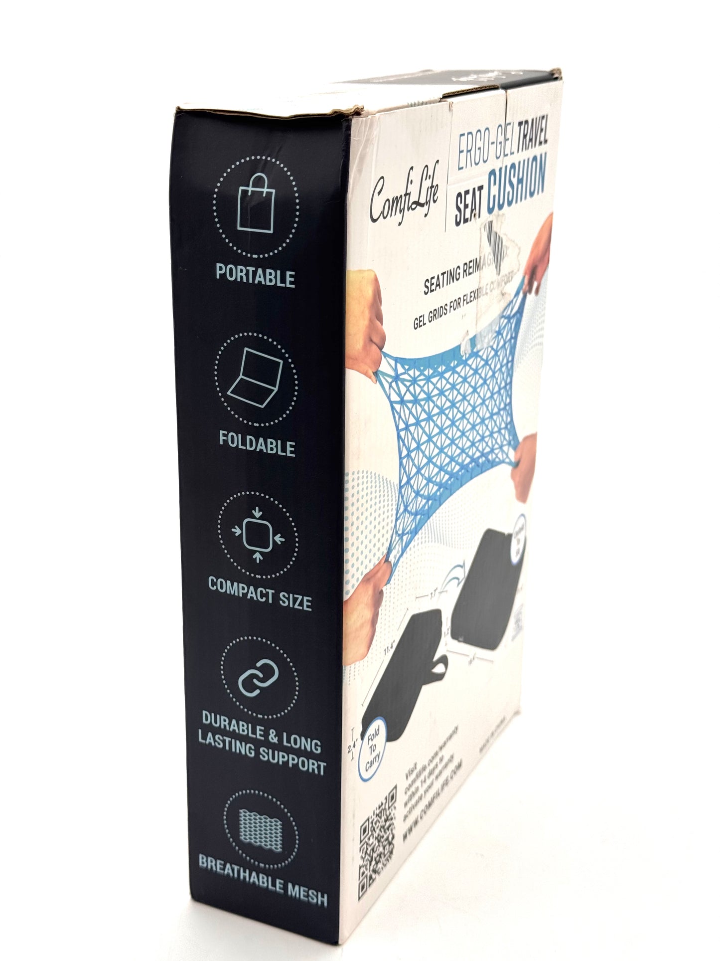 Comfilife Ergo-Gel Travel Seat Cushion Black - New in Box
