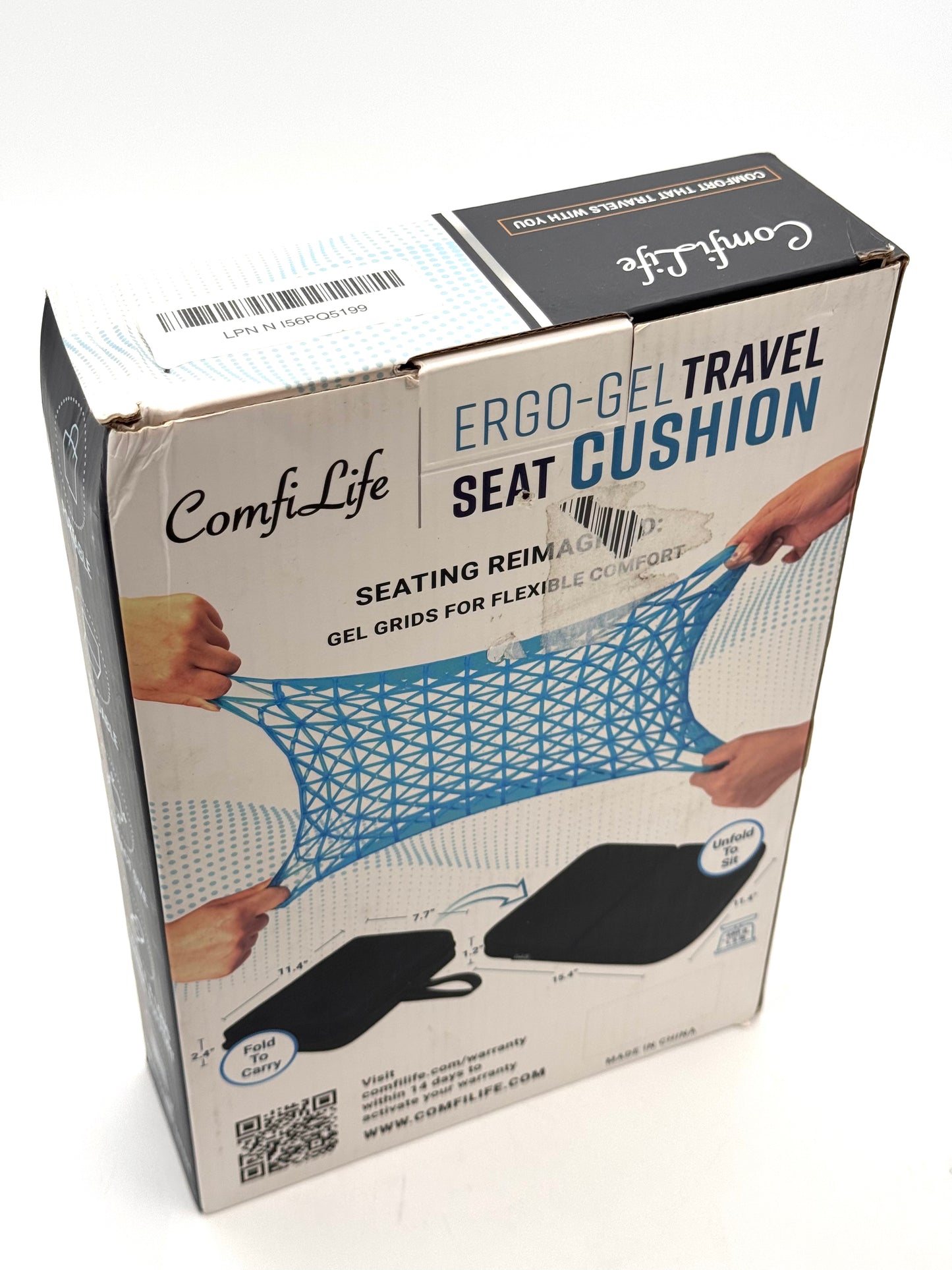 Comfilife Ergo-Gel Travel Seat Cushion Black - New in Box