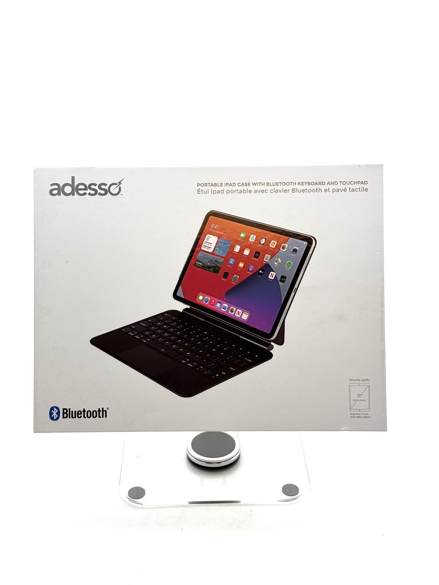 Adesso EasyTouch Folio 7050 Bluetooth Keyboard Case for iPad Pro 11" Black