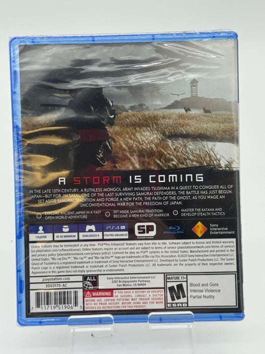 Playstation 4 Game - Ghost of Tsushima - New In Box