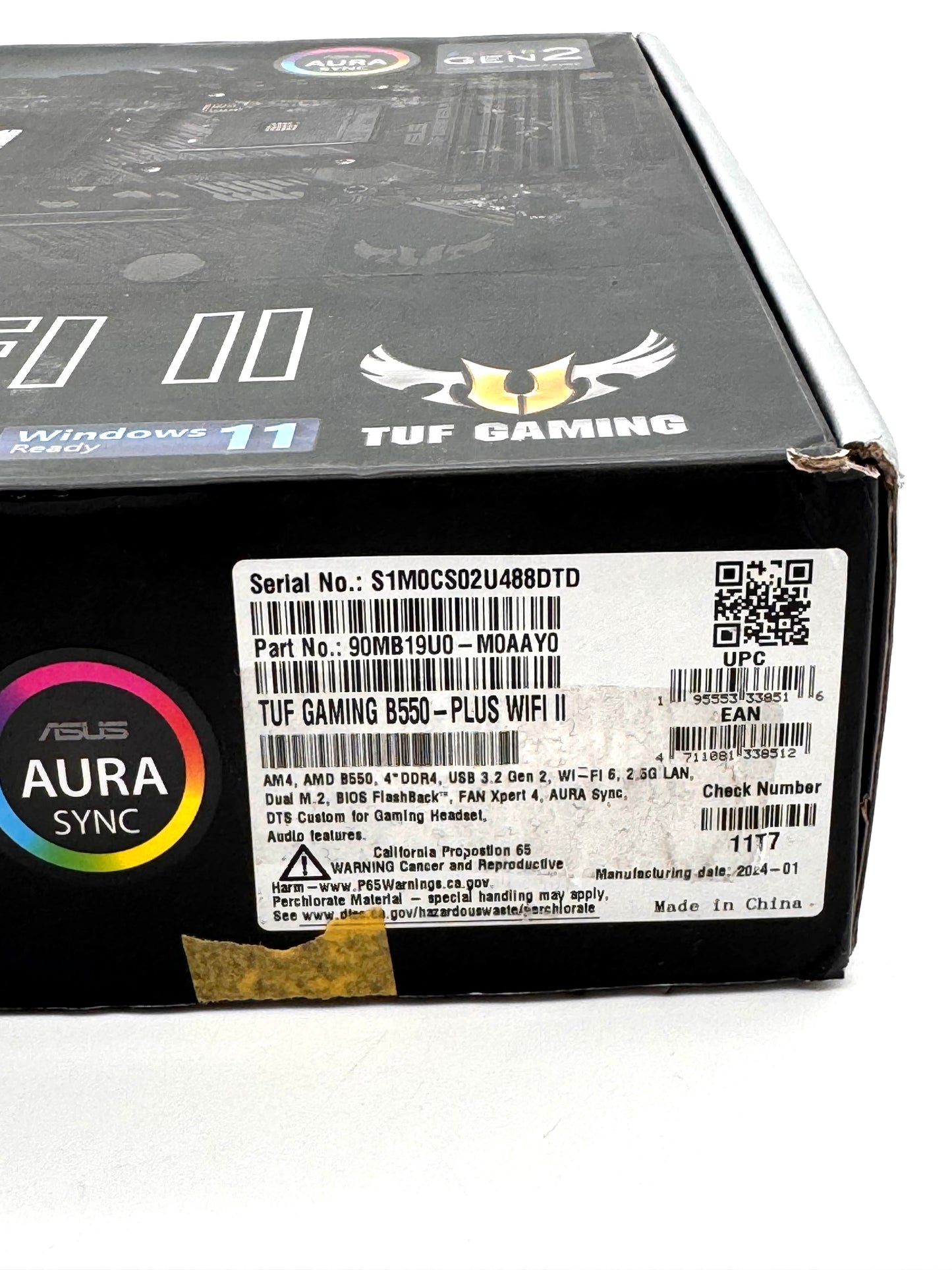 ASUS TUF GAMING B550-PLUS WIFI 2 Motherboard Black New In Box