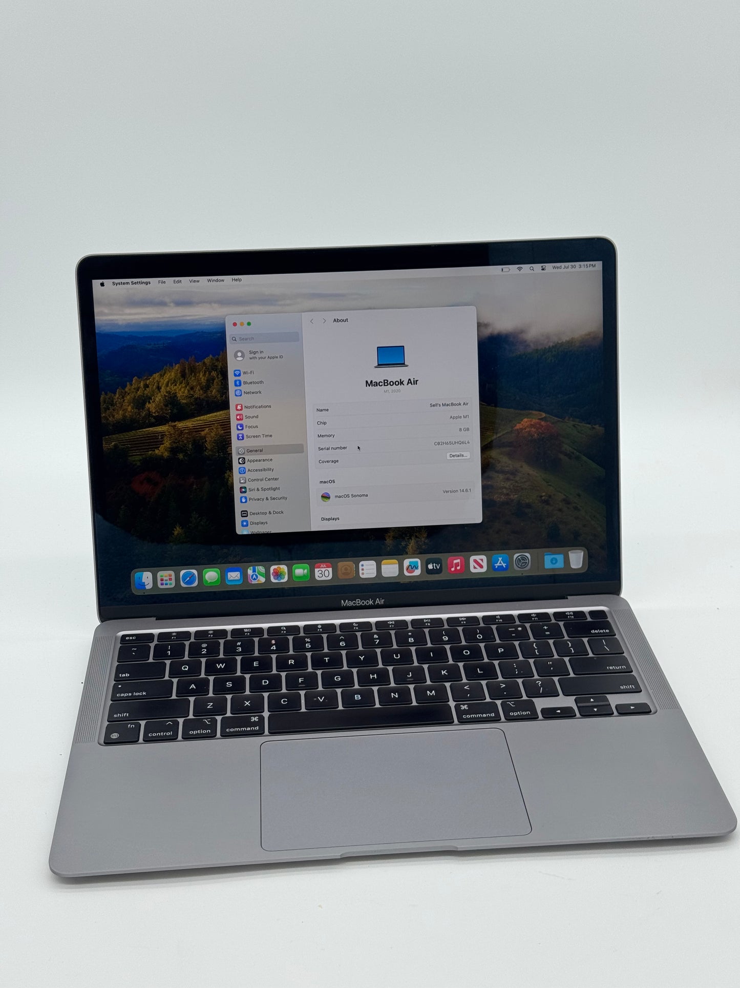 Apple Macbook Air M1 A2337 2020 - Used, 8GB RAM, 128GB SSD, Space Gray